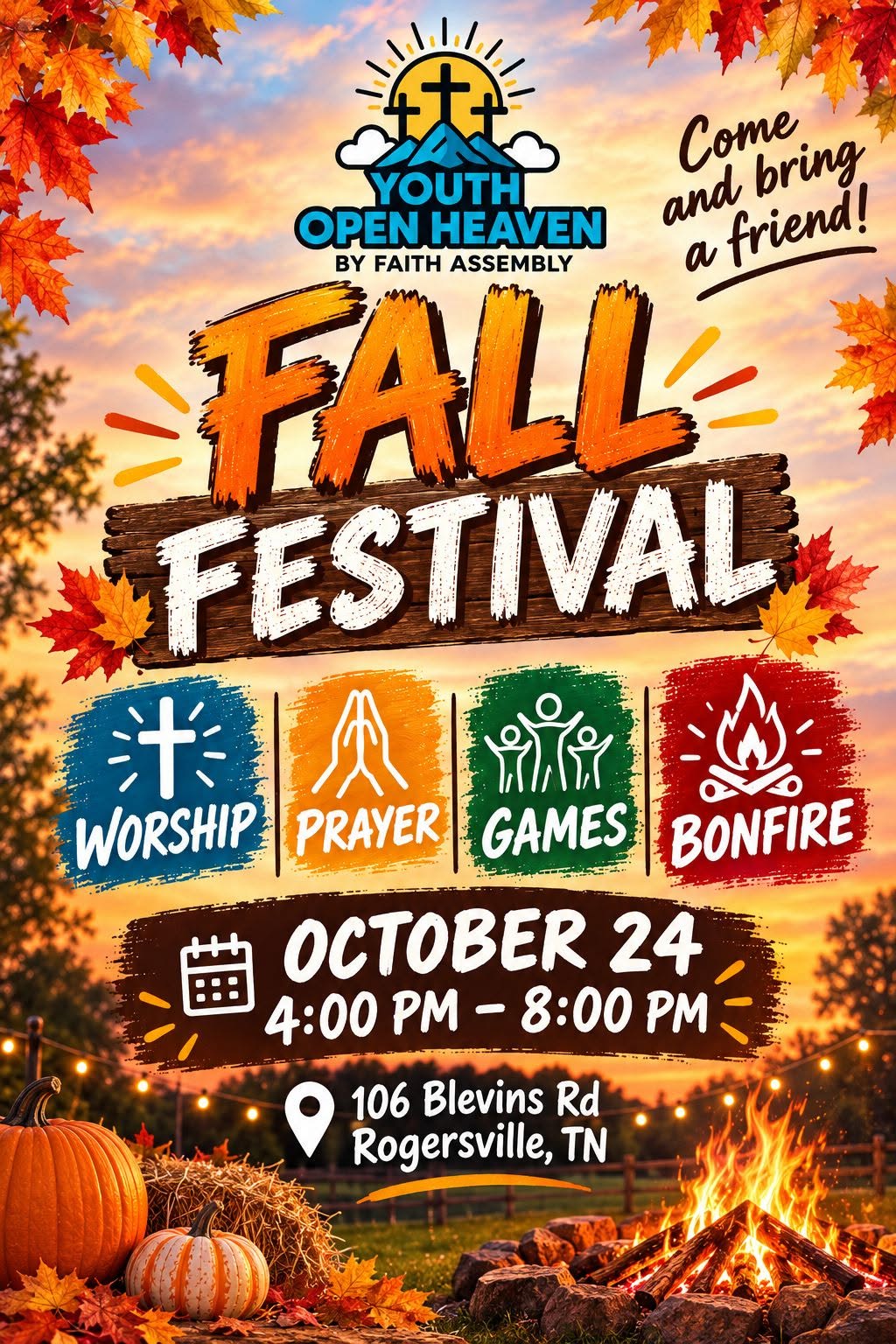 Youth Open Heaven Fall Festival flyer